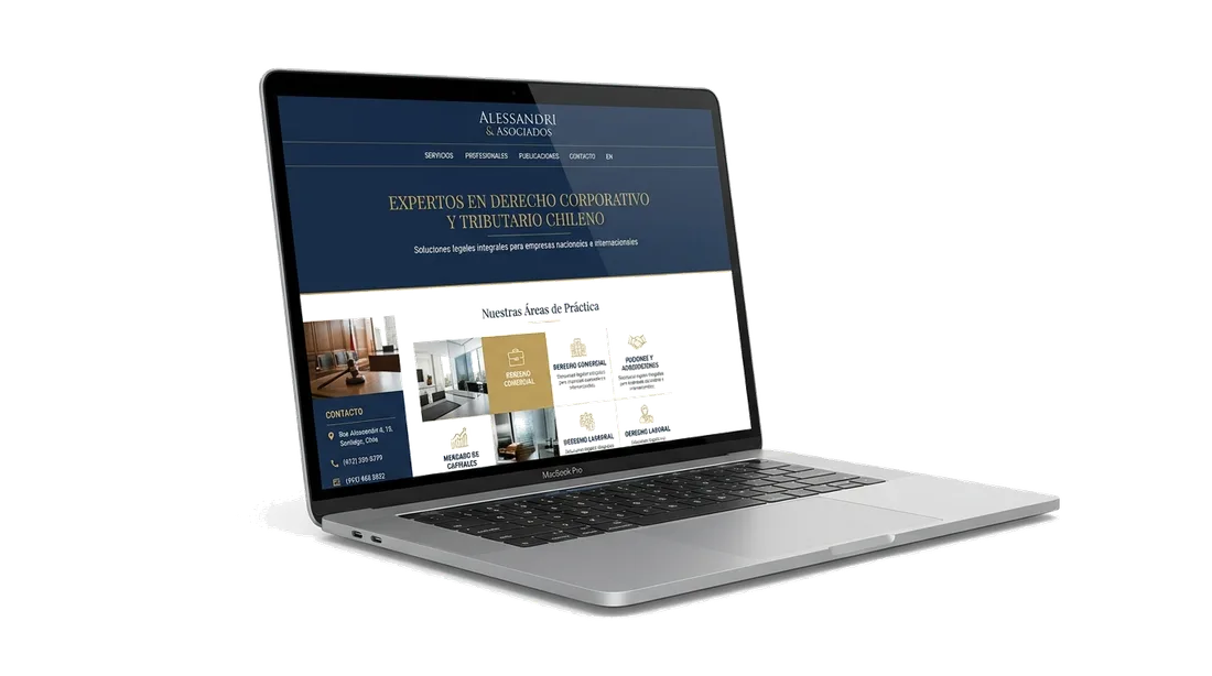 Sitio web Estudios de Abogados y Firmas Jurídicas en MacBook Pro