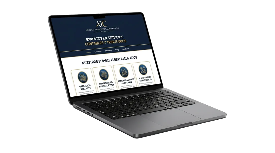 Sitio web Estudios Contables, Auditoría y Asesoría Tributaria en MacBook Pro