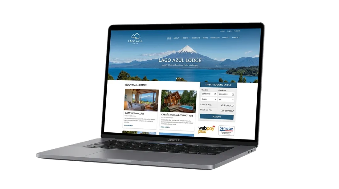 Sitio web Hoteles Boutique, Lodges, Cabañas y Turismo en Chile en MacBook Pro