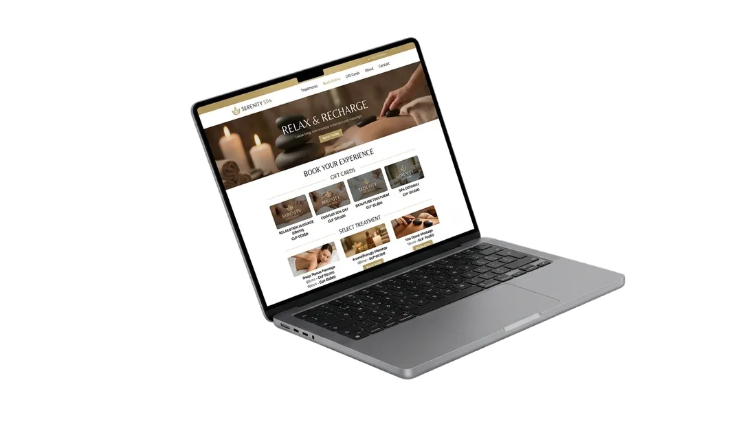 Sitio web Spas, Centros de Estética, Medicina Estética y Belleza en MacBook Pro
